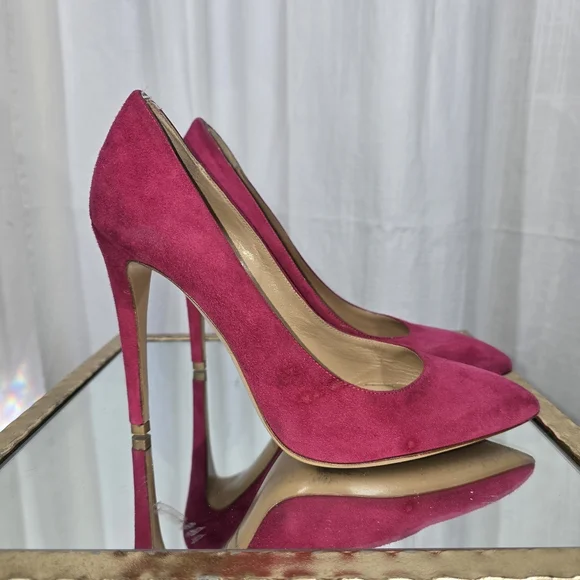 Emporio Armani Fuchsia Suede Stilettos - Picture 6 of 13